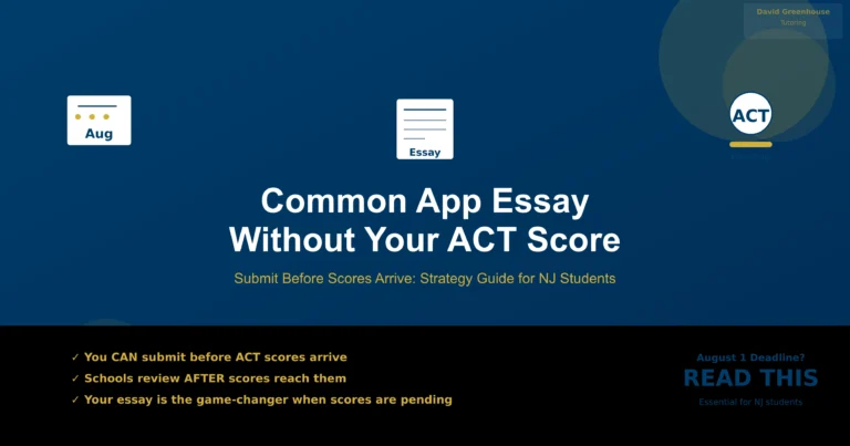 submit your Common App BEFORE your ACT scores