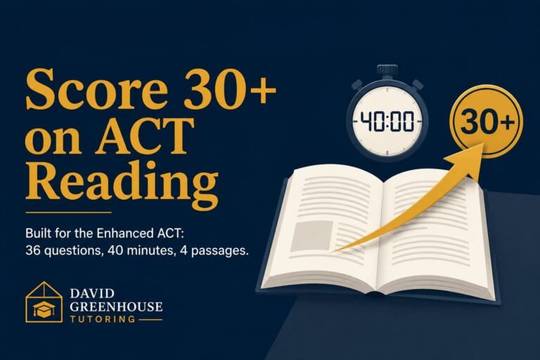 How to score 30+ on ACT Reading, strategy guide for the Enhanced ACT 2026