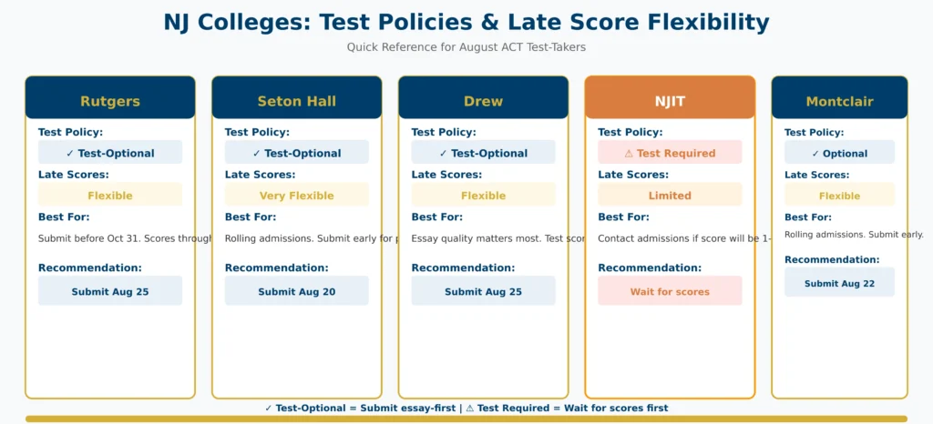 New Jersey Colleges and the August ACT: What You Actually Need to Know